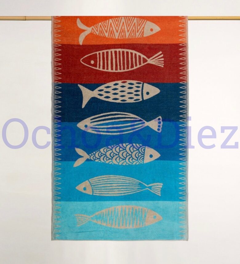 Sardines beach towel