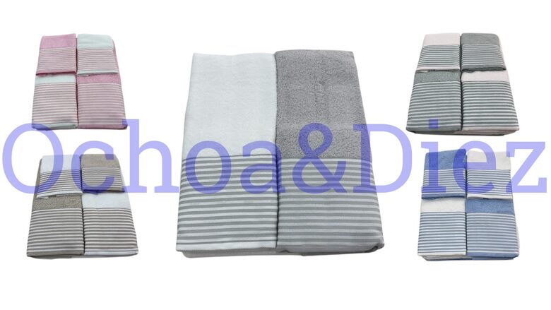 Juego de toallas rayas