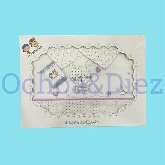 Juego de franela conejito