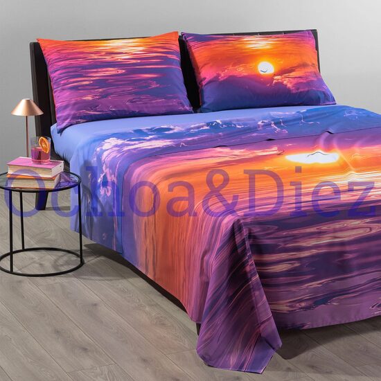 Sábanas atardecer marino