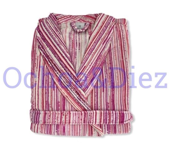 Striped bathrobe