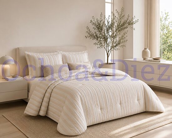 Broken beige quilt