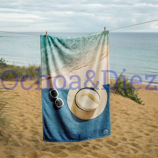 Toalla de playa sombrero