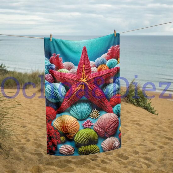 Toalla de playa estrella