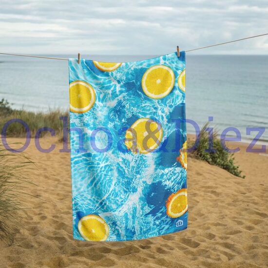 Toalla de playa limones