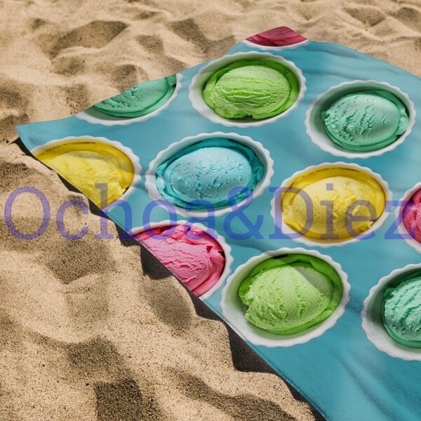 Toalla de playa pasteles