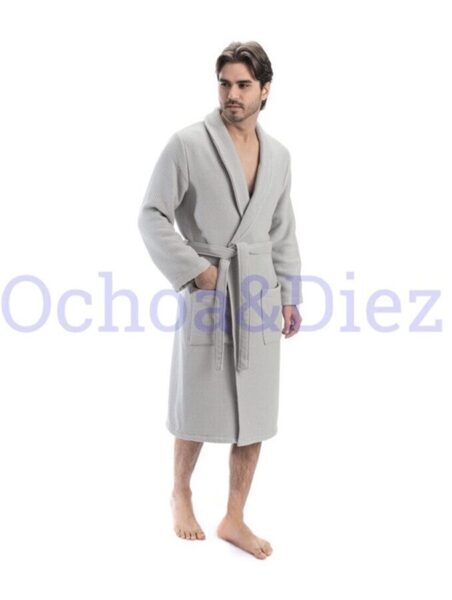 Gray bathrobe