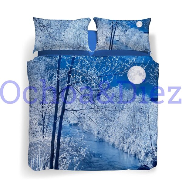 Winter forest duvet cover