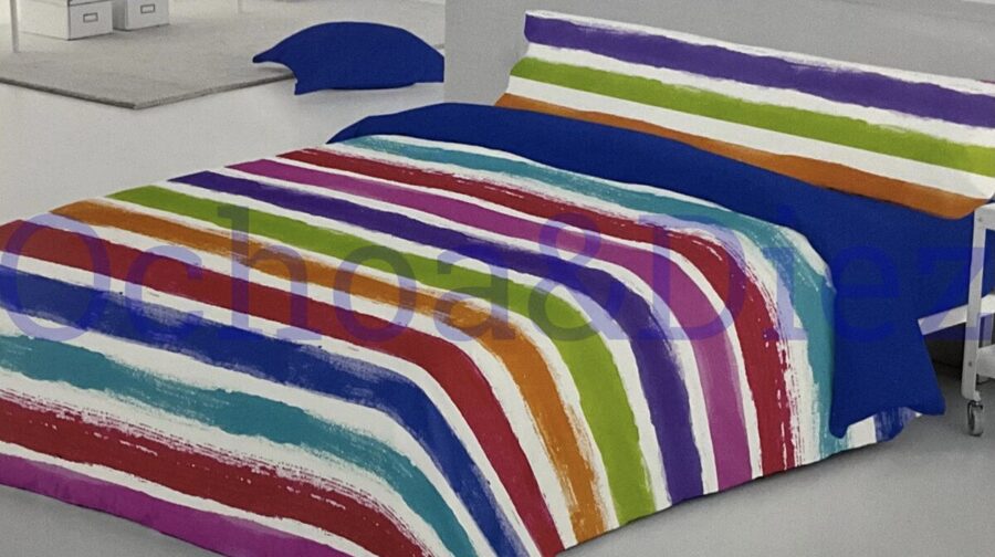 Colorful stripes duvet cover