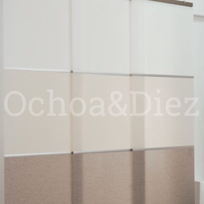 Cortinas; panel japonés confeccionado con varillas decorativas & cambio de color.