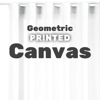 Geometric printed canvas.