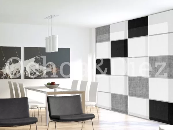 Cortinas; panel japonés diseñado personalizado; tejido anti-manchas.