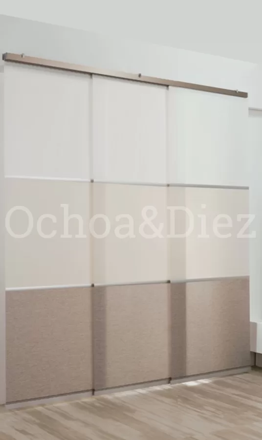 Cortinas; panel japonés confeccionado con varillas decorativas & cambio de color.
