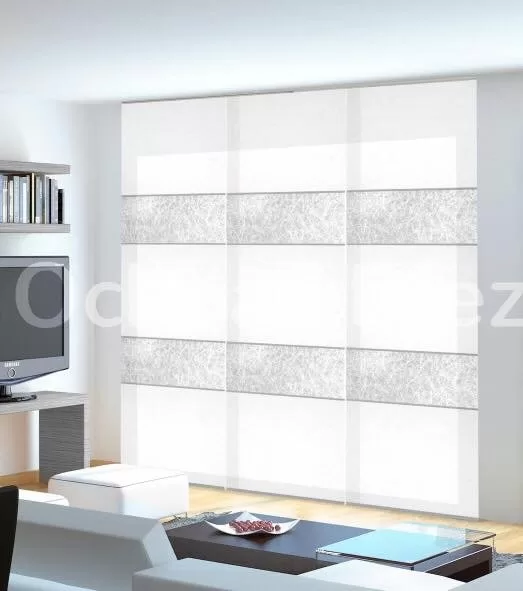 Cortinas; panel japonés hecho de "papyrus", con varillas decorativas & cambio de color