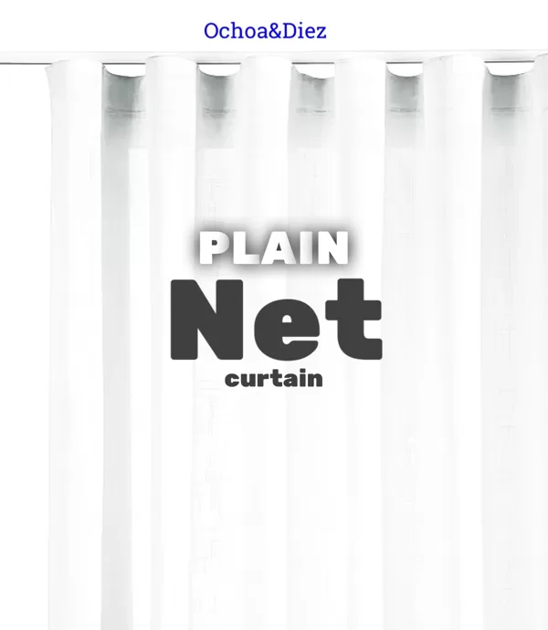 Plain net curtains.