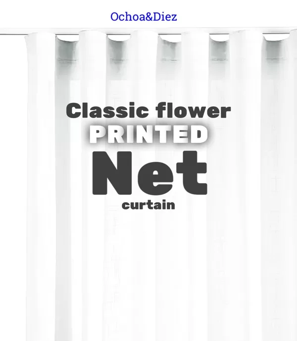 Classic flower printed net curtains.