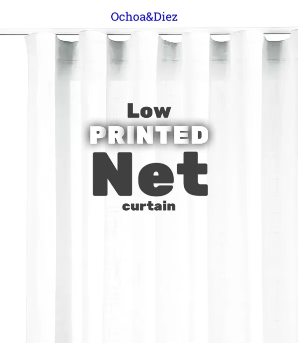 Low printed net curtains.