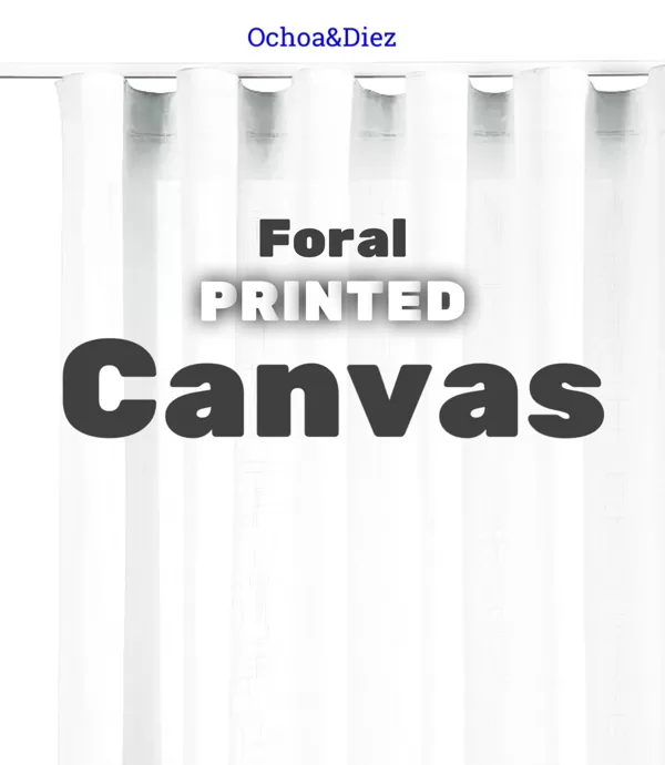 Floral printed canvas.