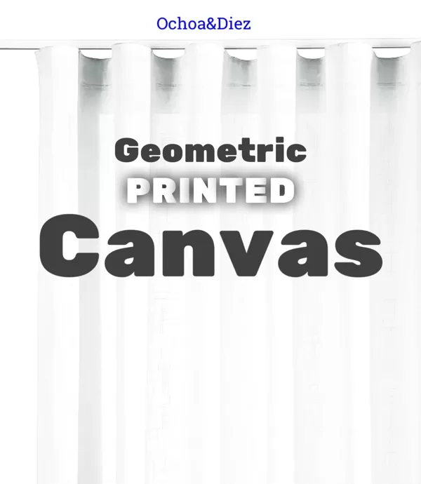 Geometric printed canvas.
